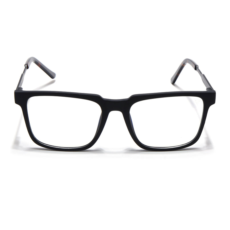 Voyage Matt Black Square Eyeglasses for Men & Women (116002FMG6968-C2)