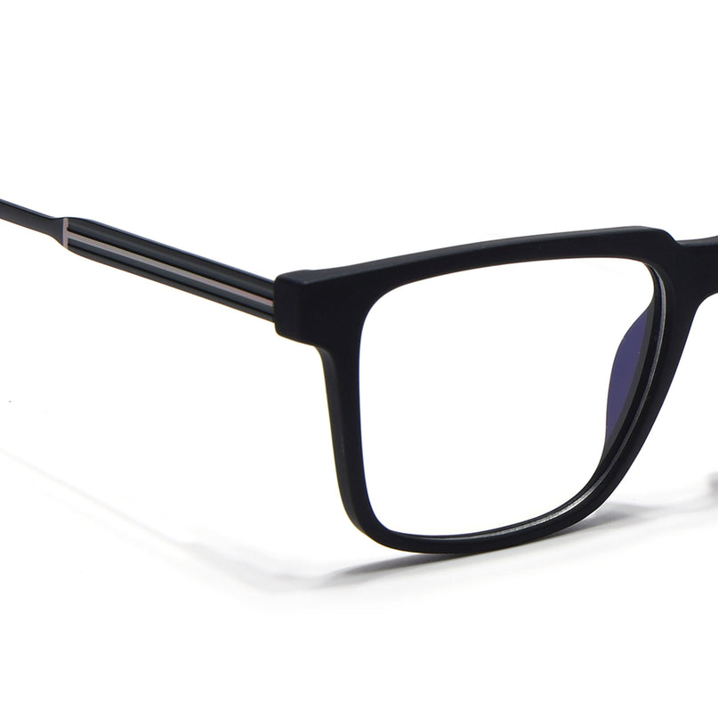 Voyage Matt Black Square Eyeglasses for Men & Women (116002FMG6968-C2)