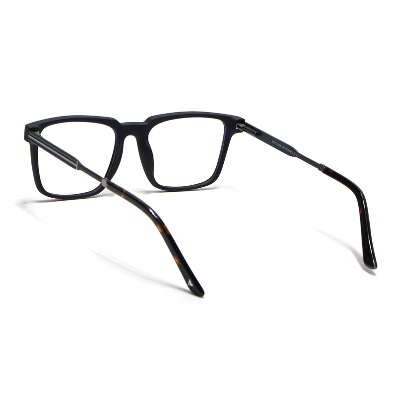 Voyage Matt Black Square Eyeglasses for Men & Women (116002FMG6968-C2)