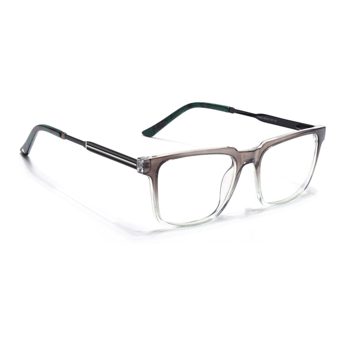 Voyage Grey & Clear Square Eyeglasses for Men & Women (116002FMG6969-C3)