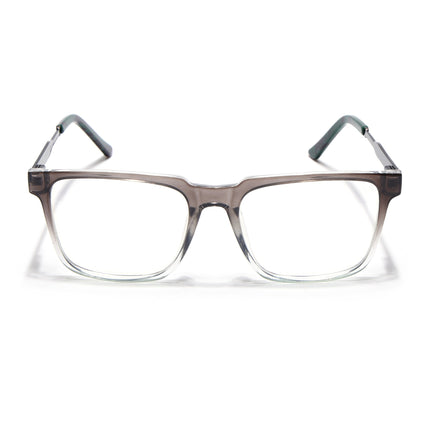 Voyage Grey & Clear Square Eyeglasses for Men & Women (116002FMG6969-C3)