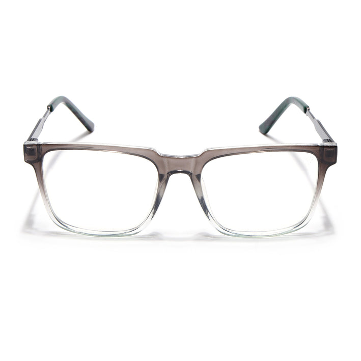 Voyage Grey & Clear Square Eyeglasses for Men & Women (116002FMG6969-C3)
