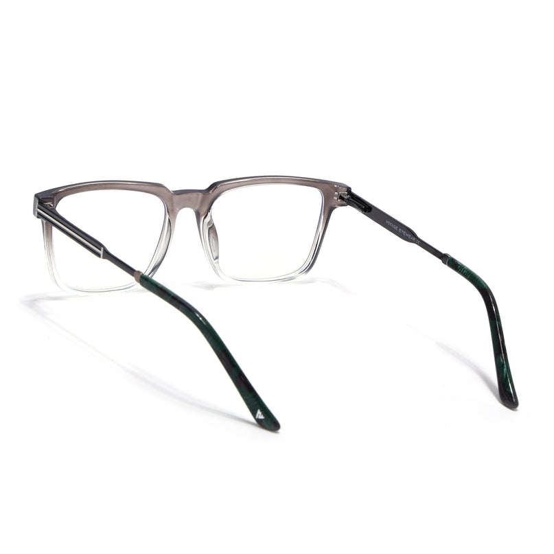 Voyage Grey & Clear Square Eyeglasses for Men & Women (116002FMG6969-C3)
