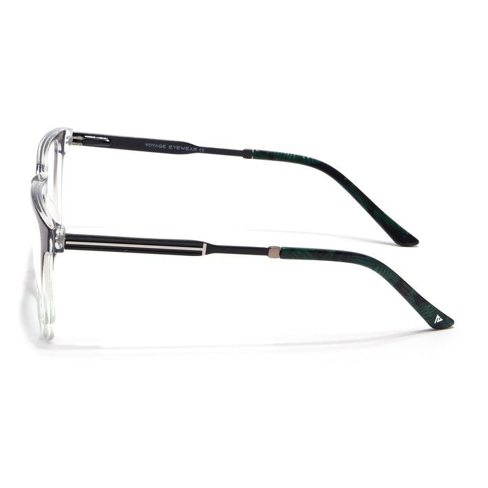 Voyage Grey & Clear Square Eyeglasses for Men & Women (116002FMG6969-C3)