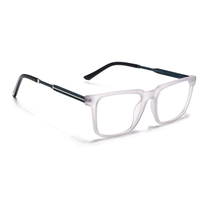 Voyage Matt Grey Square Eyeglasses for Men & Women (116002FMG6970-C4)