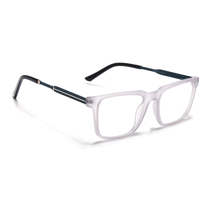 Voyage Matt Grey Square Eyeglasses for Men & Women (116002FMG6970-C4)