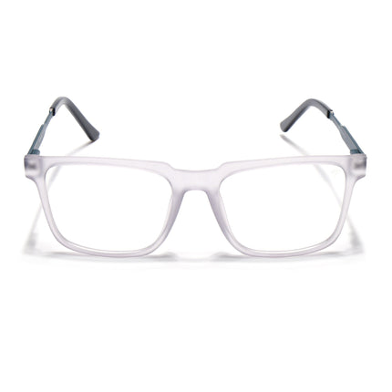 Voyage Matt Grey Square Eyeglasses for Men & Women (116002FMG6970-C4)