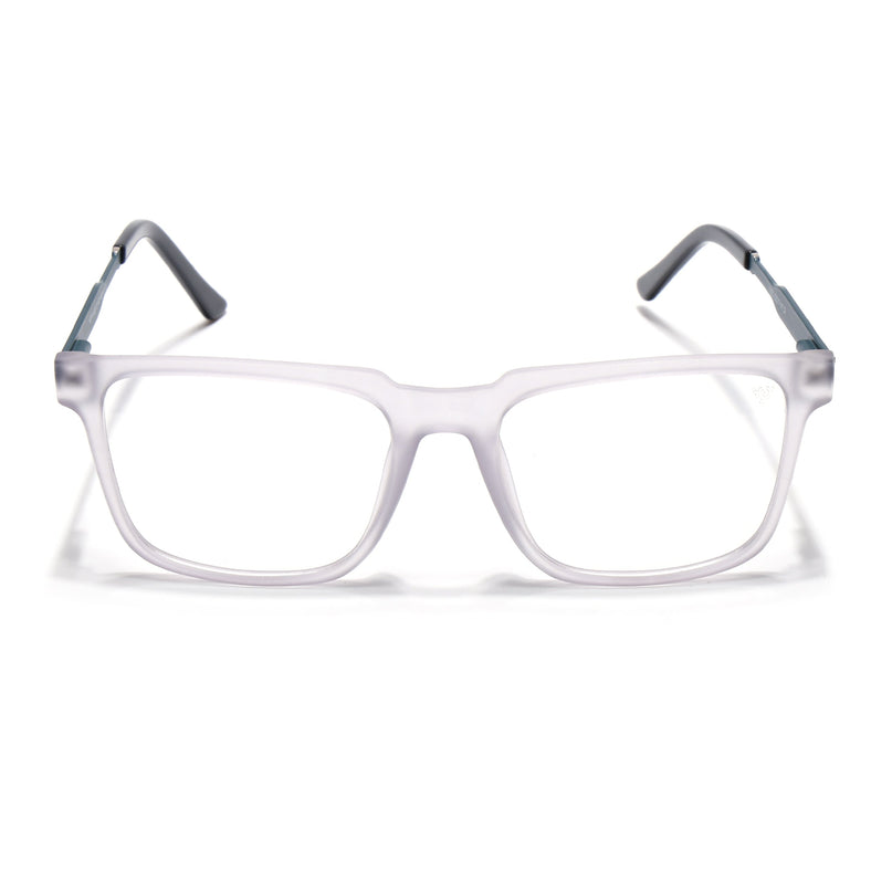 Voyage Matt Grey Square Eyeglasses for Men & Women (116002FMG6970-C4)