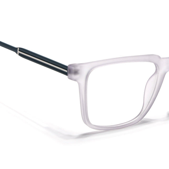 Voyage Matt Grey Square Eyeglasses for Men & Women (116002FMG6970-C4)