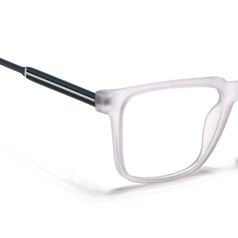 Voyage Matt Grey Square Eyeglasses for Men & Women (116002FMG6970-C4)