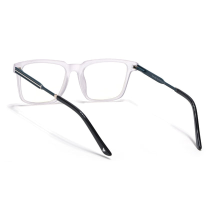 Voyage Matt Grey Square Eyeglasses for Men & Women (116002FMG6970-C4)