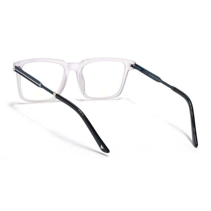 Voyage Matt Grey Square Eyeglasses for Men & Women (116002FMG6970-C4)