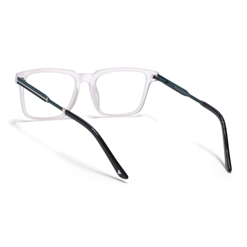 Voyage Matt Grey Square Eyeglasses for Men & Women (116002FMG6970-C4)