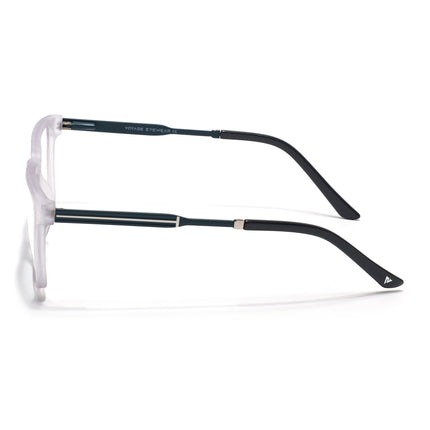 Voyage Matt Grey Square Eyeglasses for Men & Women (116002FMG6970-C4)