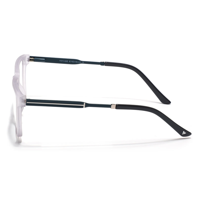 Voyage Matt Grey Square Eyeglasses for Men & Women (116002FMG6970-C4)