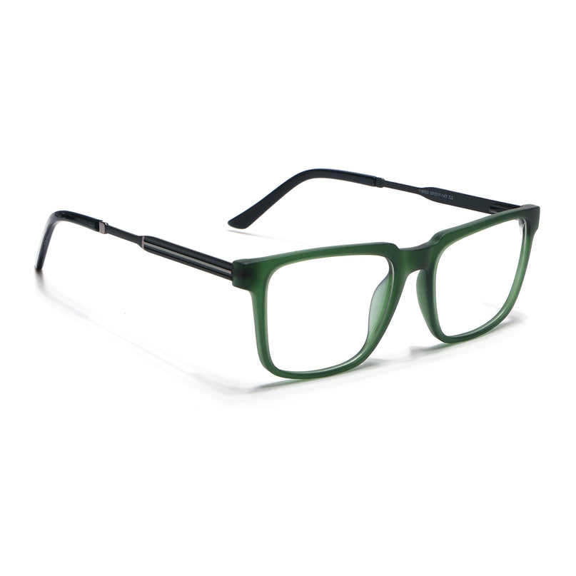 Voyage Green Square Eyeglasses for Men & Women (116002FMG6971-C5)