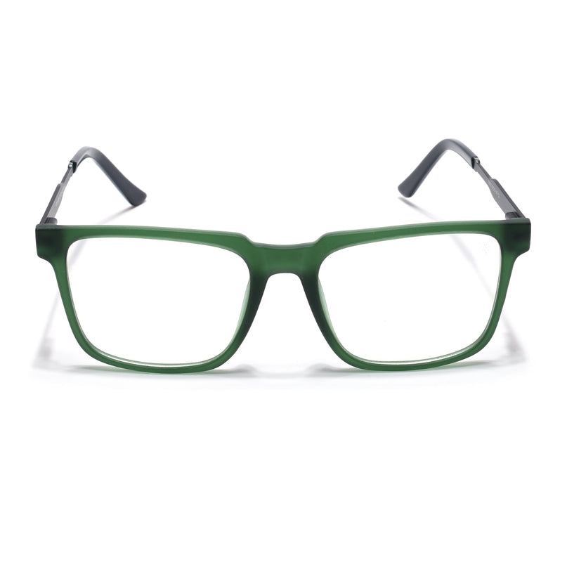 Voyage Green Square Eyeglasses for Men & Women (116002FMG6971-C5)