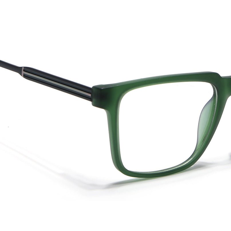 Voyage Green Square Eyeglasses for Men & Women (116002FMG6971-C5)