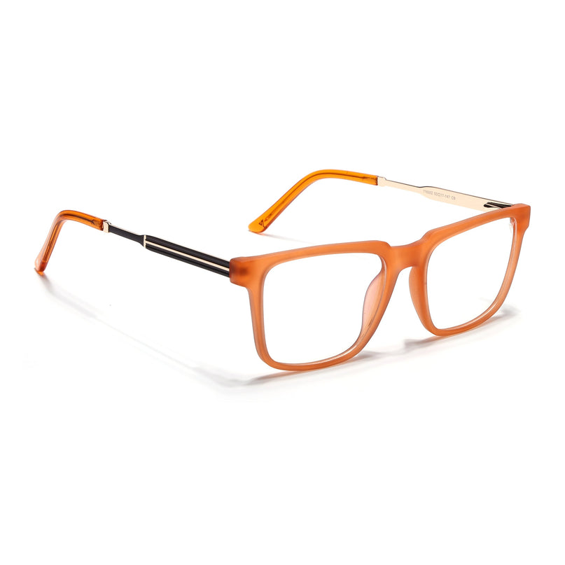 Voyage Orange Square Eyeglasses for Men & Women (116002FMG6972-C6)