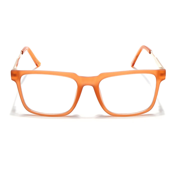 Voyage Orange Square Eyeglasses for Men & Women (116002FMG6972-C6)