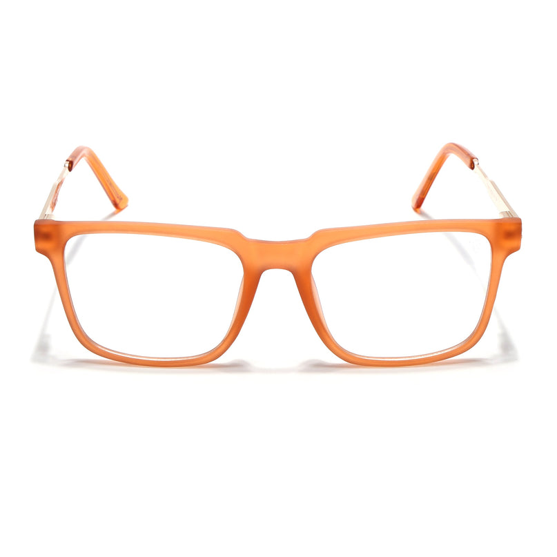 Voyage Orange Square Eyeglasses for Men & Women (116002FMG6972-C6)