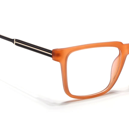 Voyage Orange Square Eyeglasses for Men & Women (116002FMG6972-C6)