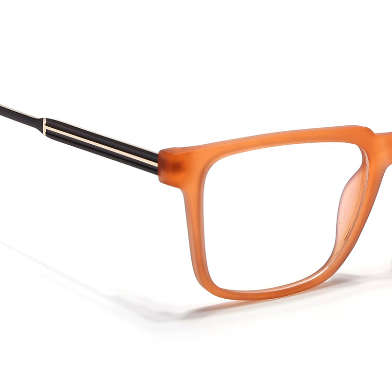 Voyage Orange Square Eyeglasses for Men & Women (116002FMG6972-C6)