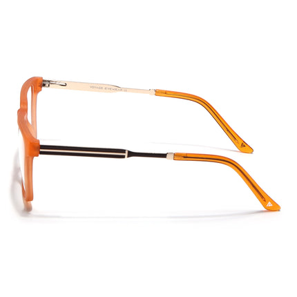 Voyage Orange Square Eyeglasses for Men & Women (116002FMG6972-C6)