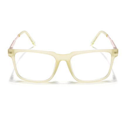 Voyage Light Yellow Square Eyeglasses for Men & Women (116002FMG6973-C7)