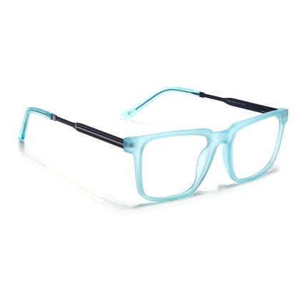 Voyage Sea Blue Square Eyeglasses for Men & Women (116002FMG6974-C8)