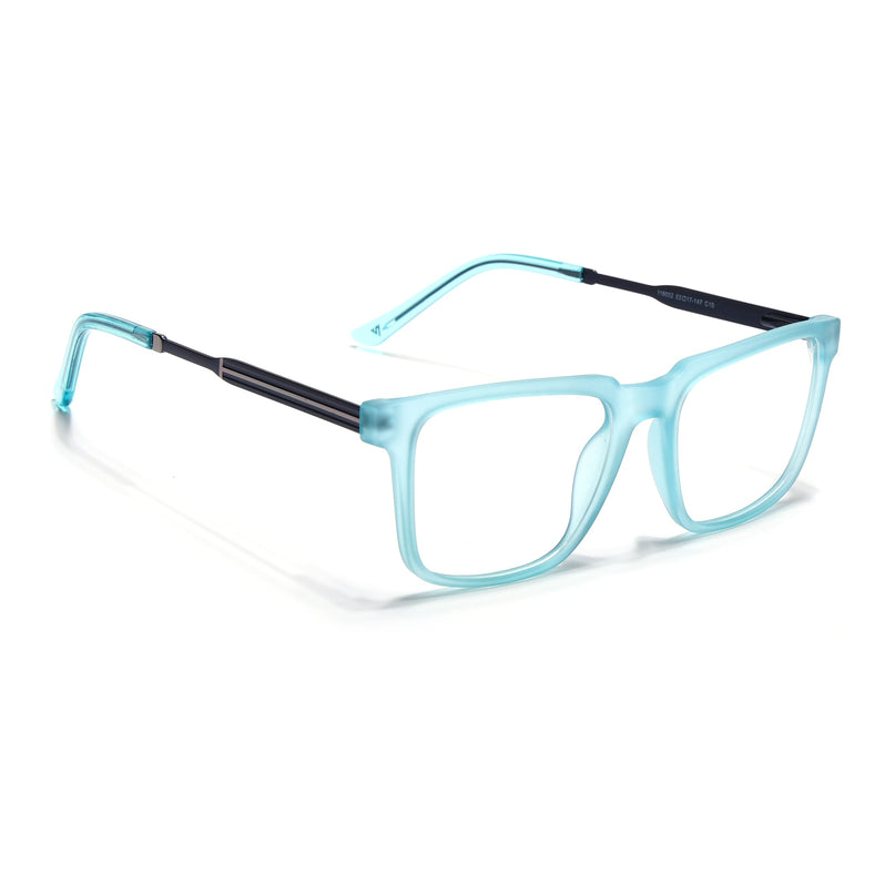 Voyage Sea Blue Square Eyeglasses for Men & Women (116002FMG6974-C8)