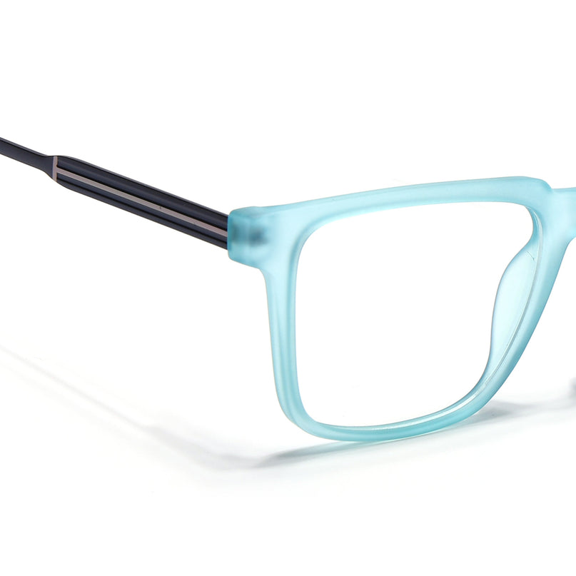 Voyage Sea Blue Square Eyeglasses for Men & Women (116002FMG6974-C8)