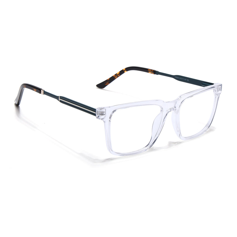 Voyage Transparent Square Eyeglasses for Men & Women (116002FMG6976-C10)