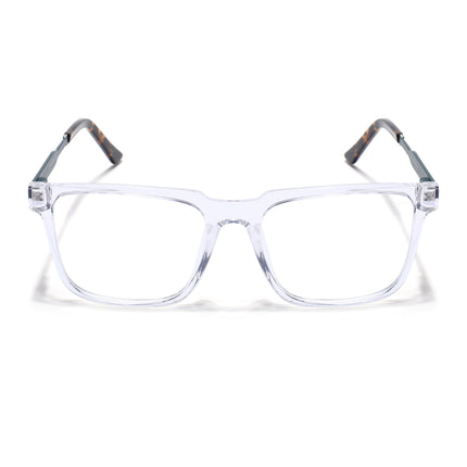 Voyage Transparent Square Eyeglasses for Men & Women (116002FMG6976-C10)