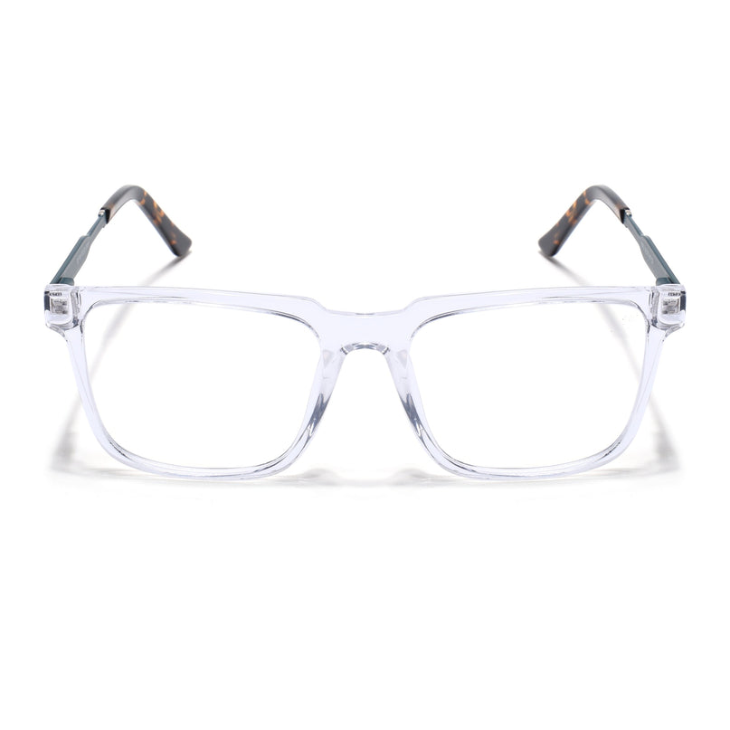 Voyage Transparent Square Eyeglasses for Men & Women (116002FMG6976-C10)
