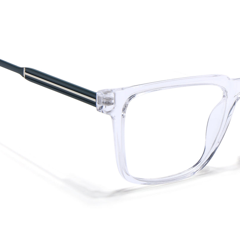 Voyage Transparent Square Eyeglasses for Men & Women (116002FMG6976-C10)