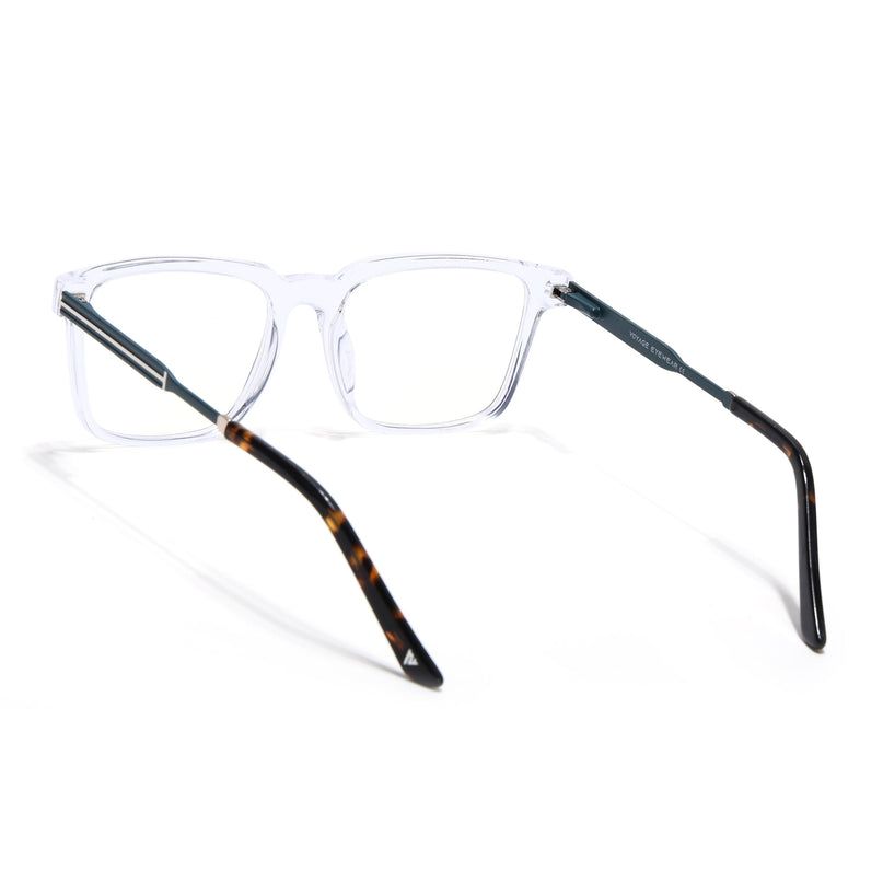 Voyage Transparent Square Eyeglasses for Men & Women (116002FMG6976-C10)