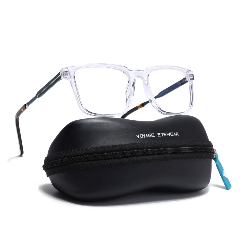 Voyage Transparent Square Eyeglasses for Men & Women (116002FMG6976-C10)
