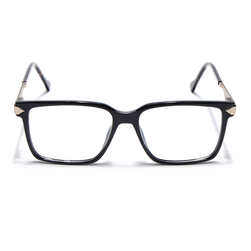 Voyage Shine Black Square Eyeglasses for Men & Women (116004FMG6977-C1)
