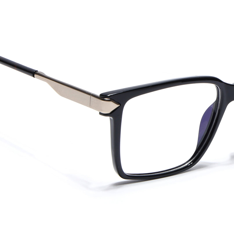 Voyage Shine Black Square Eyeglasses for Men & Women (116004FMG6977-C1)