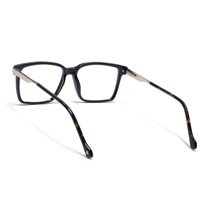 Voyage Shine Black Square Eyeglasses for Men & Women (116004FMG6977-C1)