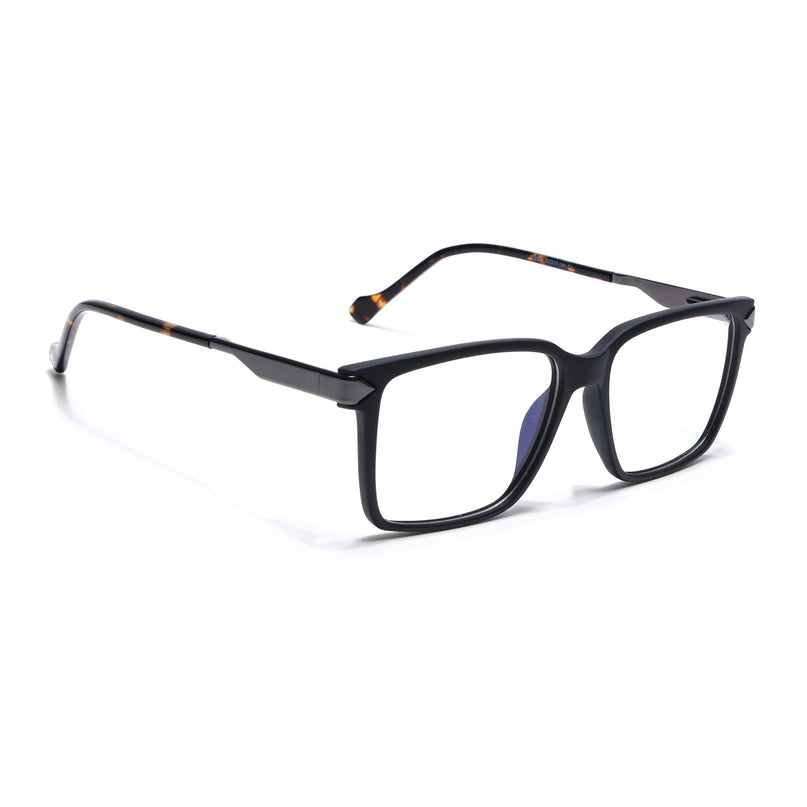 Voyage Matt Black Square Eyeglasses for Men & Women (116004FMG6978-C2)