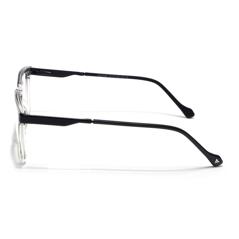 Voyage Grey & Clear Square Eyeglasses for Men & Women (116004FMG6979-C3)