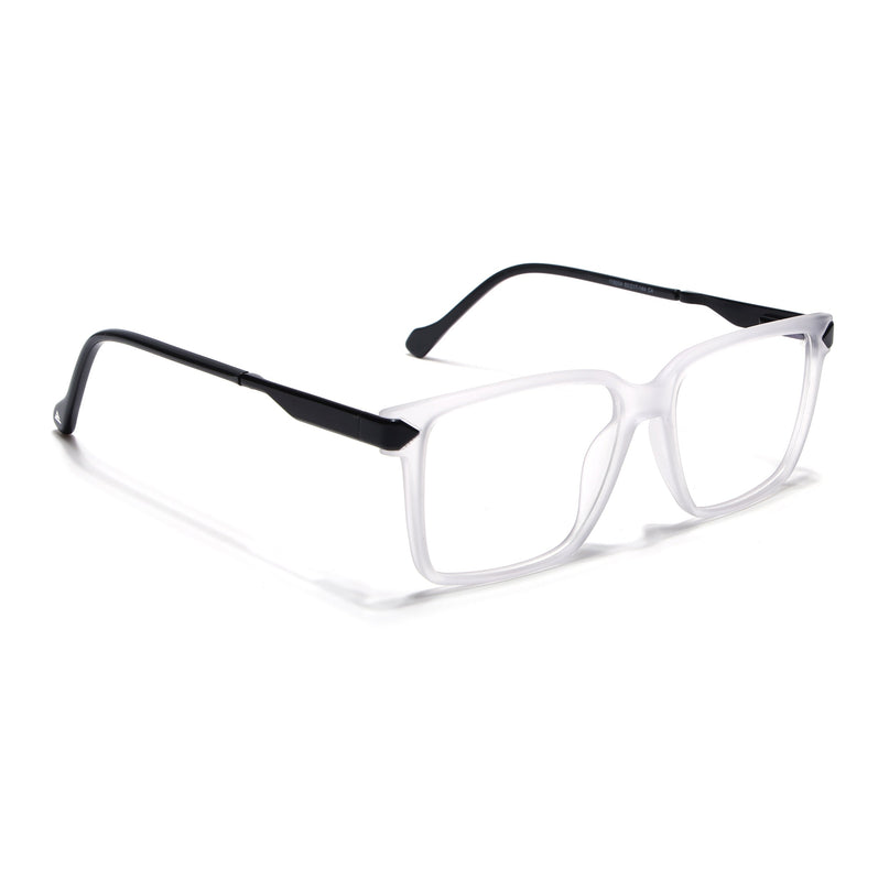 Voyage Matt Grey Square Eyeglasses for Men & Women (116004FMG6980-C4)