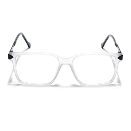 Voyage Matt Grey Square Eyeglasses for Men & Women (116004FMG6980-C4)