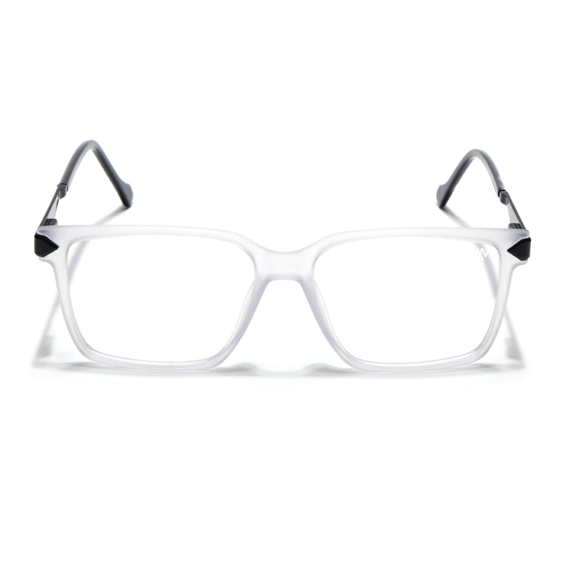 Voyage Matt Grey Square Eyeglasses for Men & Women (116004FMG6980-C4)