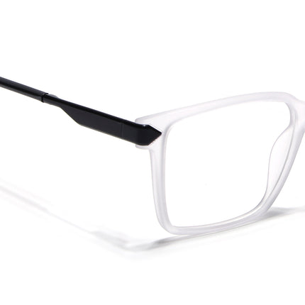 Voyage Matt Grey Square Eyeglasses for Men & Women (116004FMG6980-C4)