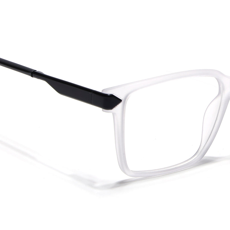 Voyage Matt Grey Square Eyeglasses for Men & Women (116004FMG6980-C4)