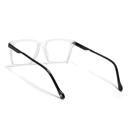 Voyage Matt Grey Square Eyeglasses for Men & Women (116004FMG6980-C4)