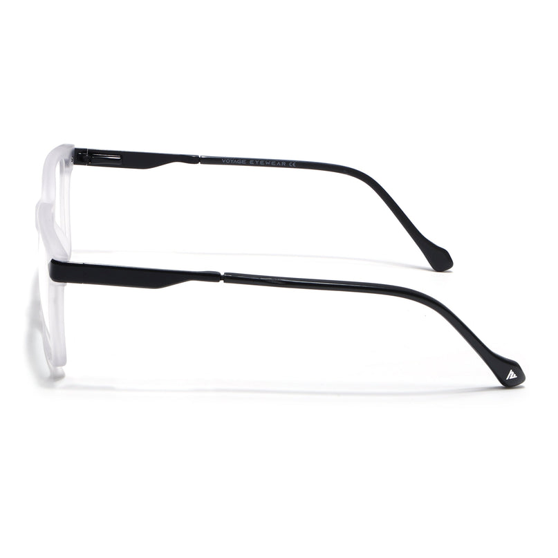 Voyage Matt Grey Square Eyeglasses for Men & Women (116004FMG6980-C4)